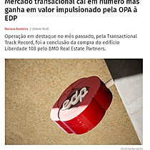 Mercado transacional cai em nmero mas ganha em valor impulsionado pela OPA  EDP